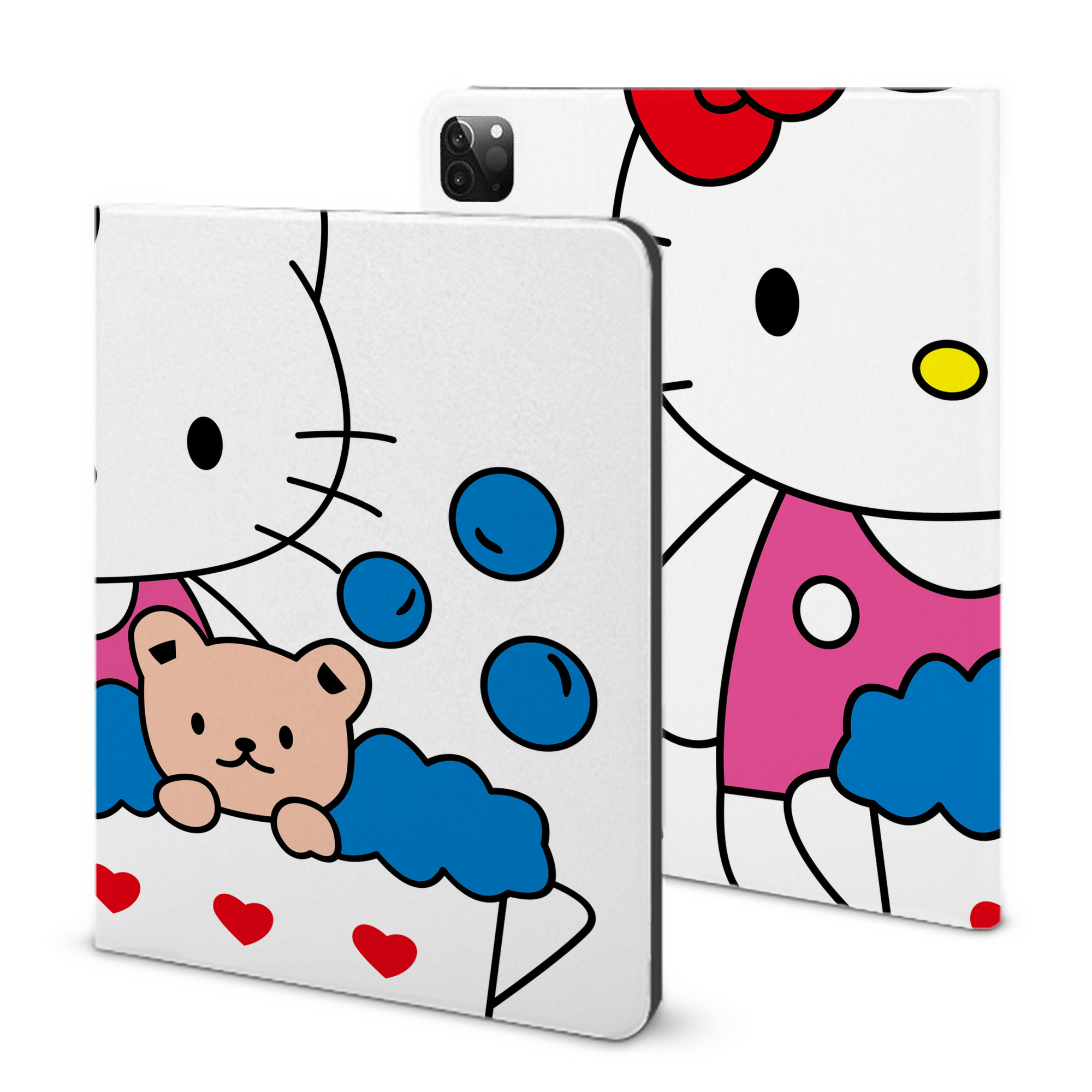 （画像用） Hello Kitty ハローキティ IPadケース ペンホルダー付き ブックスタイルデザイン